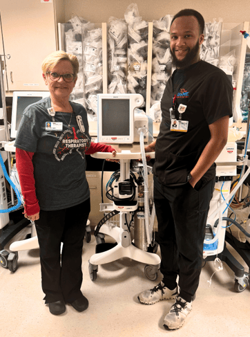 Sue Wiersgalla with USME Asset Management Team Lead Maqsud Yasin