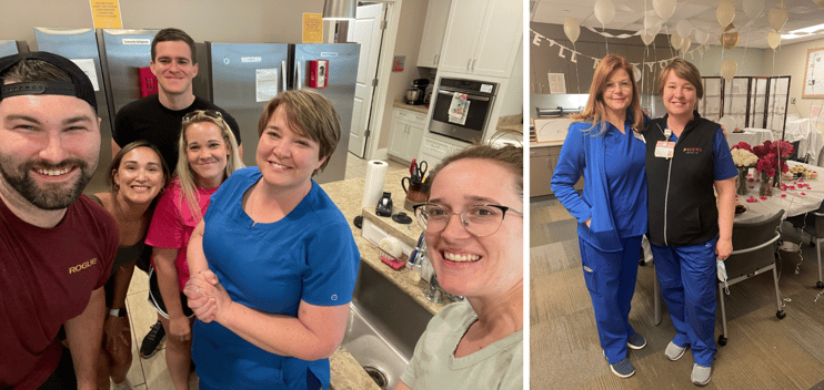 Hope Reeves BSN, RN, CCRN with her team at Prisma Health Upstate