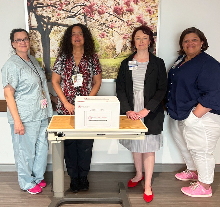 Sue Wiersgalla, Respiratory Therapist Supervisor, with Maqsud Yasin, Asset Management Team Lead